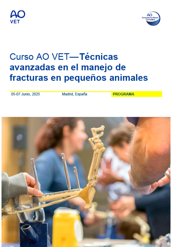 Cartel Curso AO VET-Técnicas avanzadas en el manejo de fracturas en pequeños animales