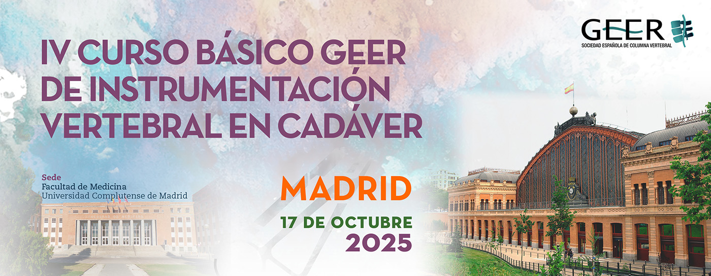 Banner IV Curso Básico GEER de Instrumentación Vertebral en Cadáver