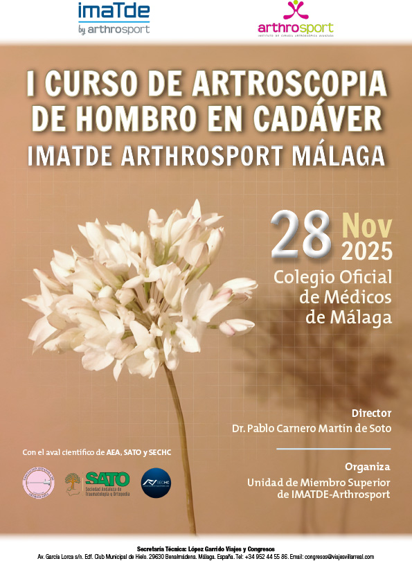 Cartel I Curso de Artroscopia de hombro en cadaver