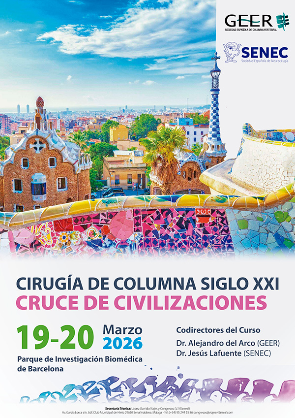 Cartel Cirugía de columna Siglo XXI. Cruce de civilizaciones