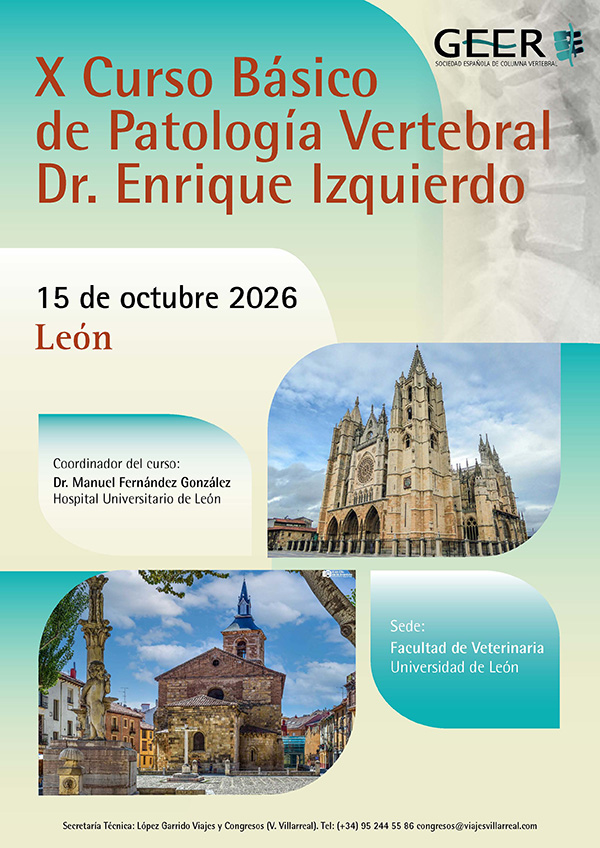 Cartel X Curso Básico de Patología Vertebral Dr. Enrique Izquierdo