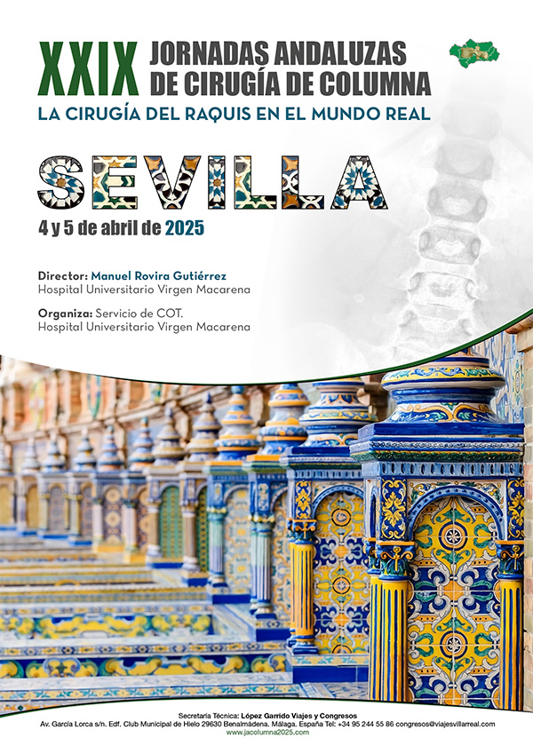 Cartel XXIX Jornadas Andaluzas de Cirugía de la Columna