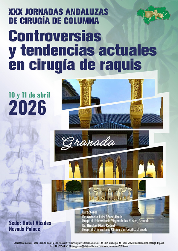 Cartel XXX Jornadas Andaluzas de Cirugía de Columna